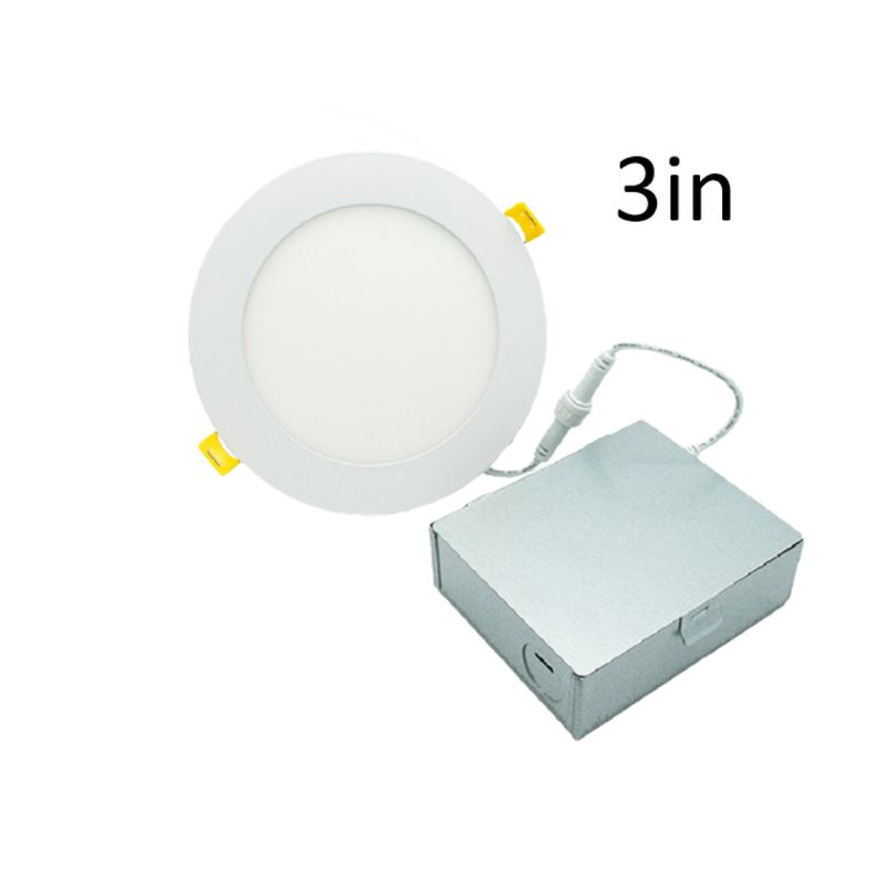 LED Select Slim Downlight 3in 6W Smooth Trim 2700K-5000K Color Selectable 504-537lm Dimmable JA-8