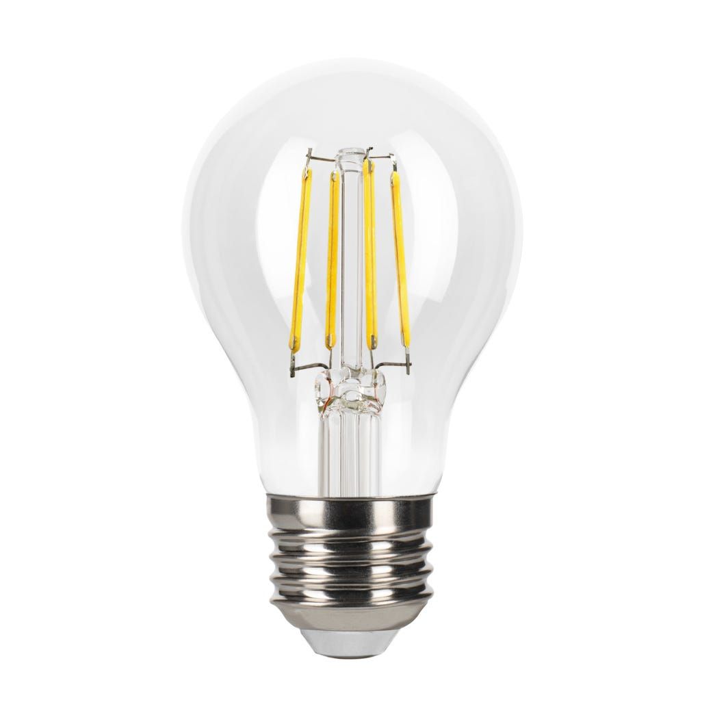 LED Filament A19 Bulb Medium (E26) Base 3000K 5W 450 Lumens (40W Equiv) Clear Dimmable T20/T24 Gen-4 LED Filament A19 Bulb Medium (E26) Base 3000K 5W 450 Lumens (40W Equiv) Clear Dimmable T20/T24 Gen-4