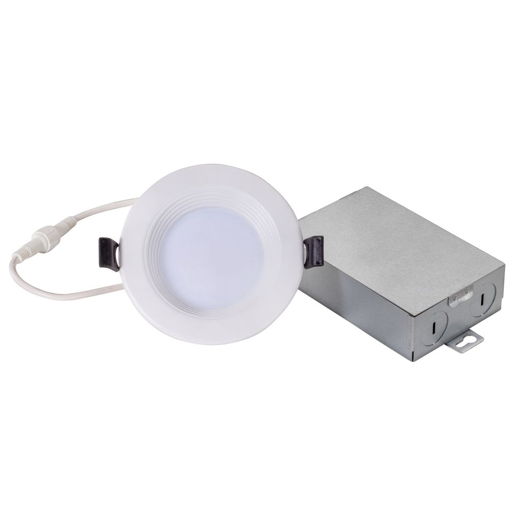 Topaz 3in Canless Slim Fit Deep Baffle Regress Downlight 7W Color Select 27-30-35-40-50K 500lm 90 CRI Spring Clips