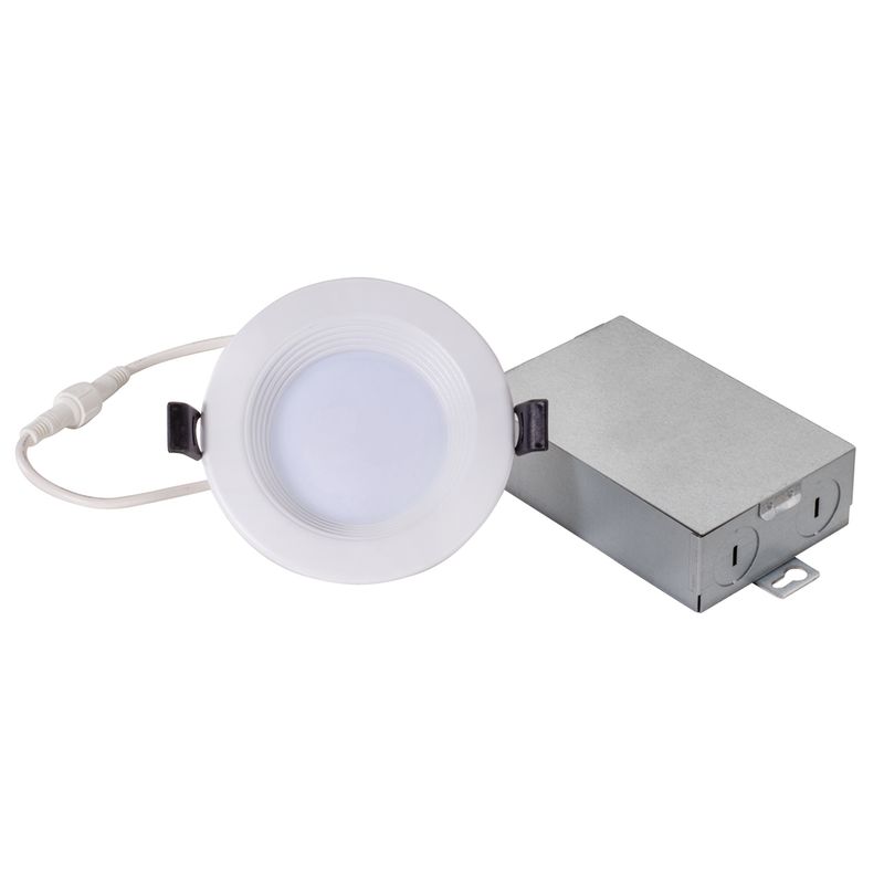 Topaz 3in Canless Slim Fit Deep Baffle Regress Downlight 7W Color Select 27-30-35-40-50K 500lm 90 CRI Spring Clips