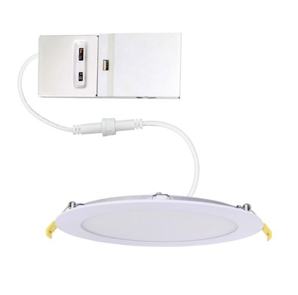 Commercial Slim Downlight 4in 13W Lumen Select 660-820-1075lm 2700-5000K Color Selectable Smooth Trim 120-277V Dimmable TRIAC-ELV & 0-10V