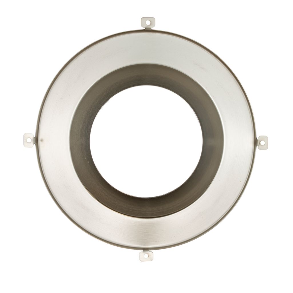 Topaz 4in Brushed Nickle Smooth Trim for CDL Integrated Driver Commercial Downlight