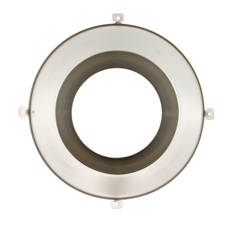 Topaz 4in Brushed Nickle Smooth Trim for CDL Integrated Driver Commercial Downlight