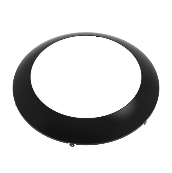 Surface Mount Downlight 8in Round Trim Black