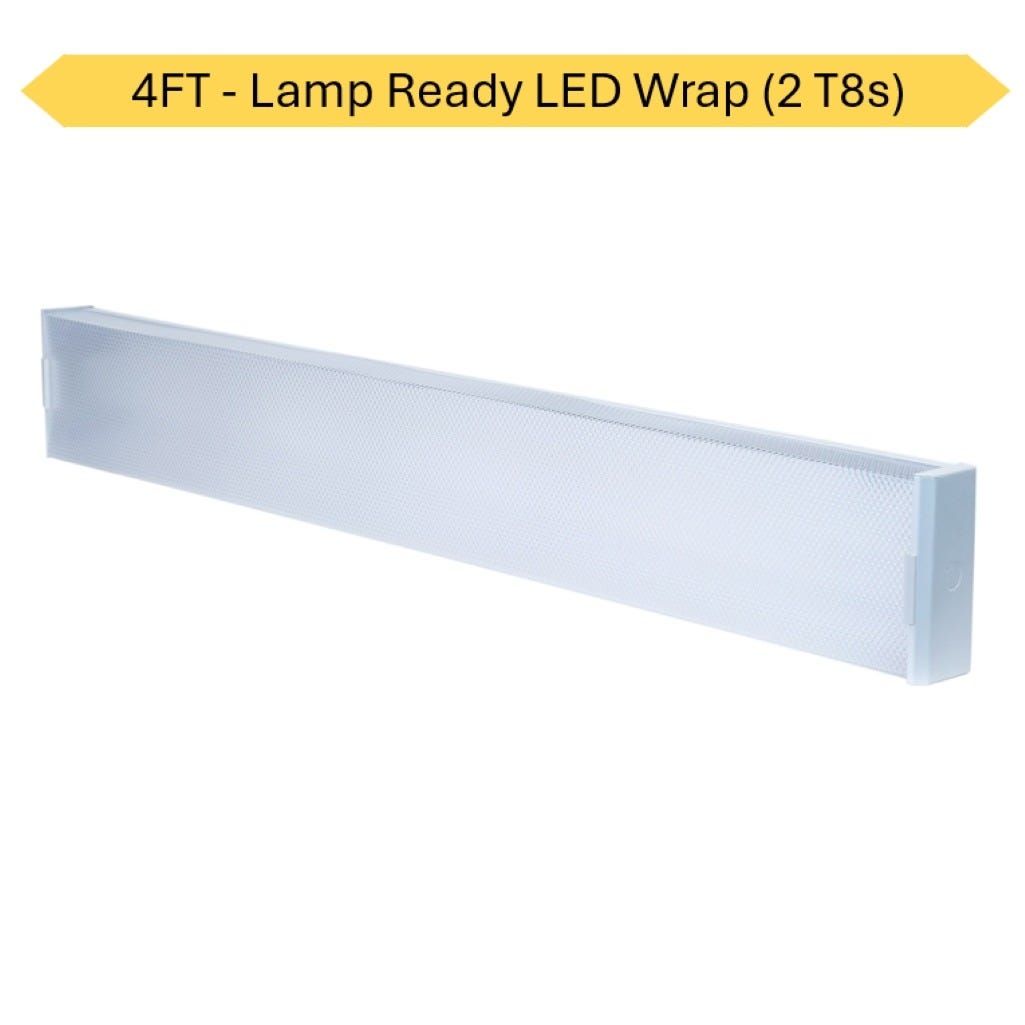 ProLED Lamp Ready Wrap Fixture 4ft 2 Lamp T8 Double End Bypass 120-277V