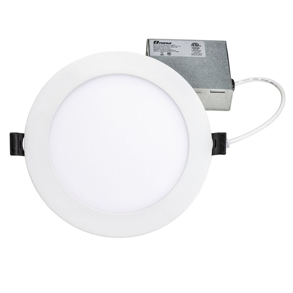 Topaz 6in Canless Recessed Downlight 12W 850lm 5-CCT Select 120V 75W-Equiv IC Rated