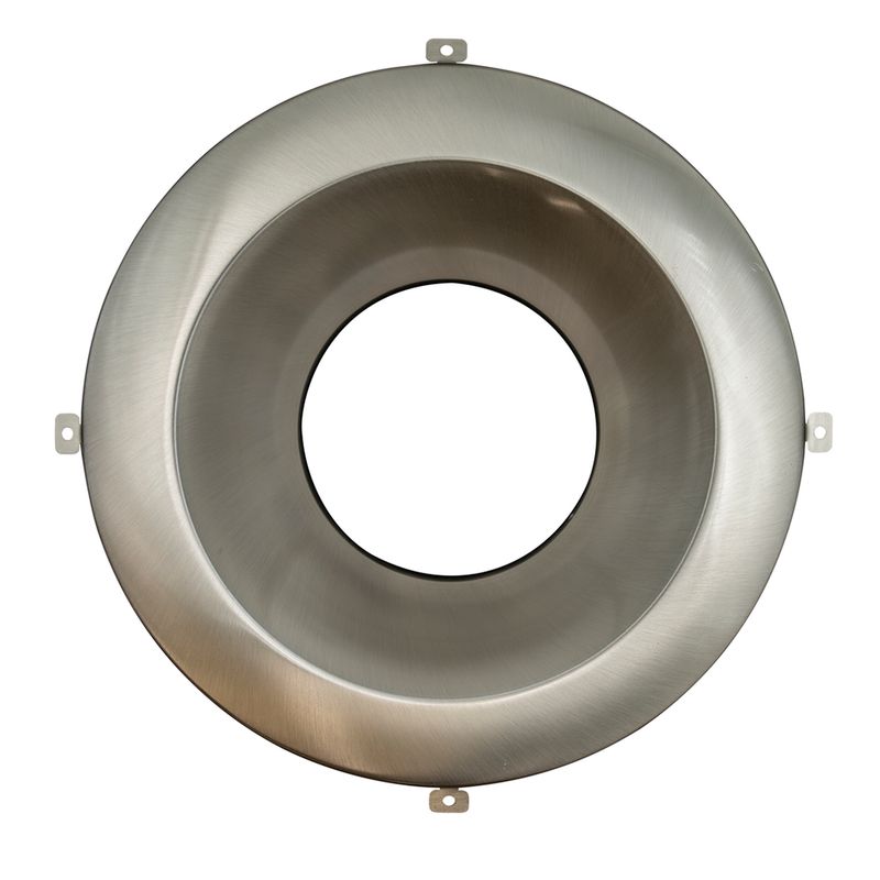Topaz 10in Brushed Nickle Smooth Trim for CDL Integrated Driver Commercial Downlight