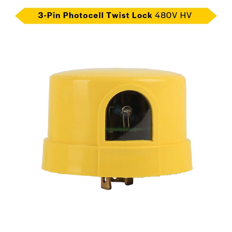 Sektor 3-Pin HV Photocell Twist Lock 480VAC (LT153E-NC) for G2 Area Light & Flood (3 standard wires)
