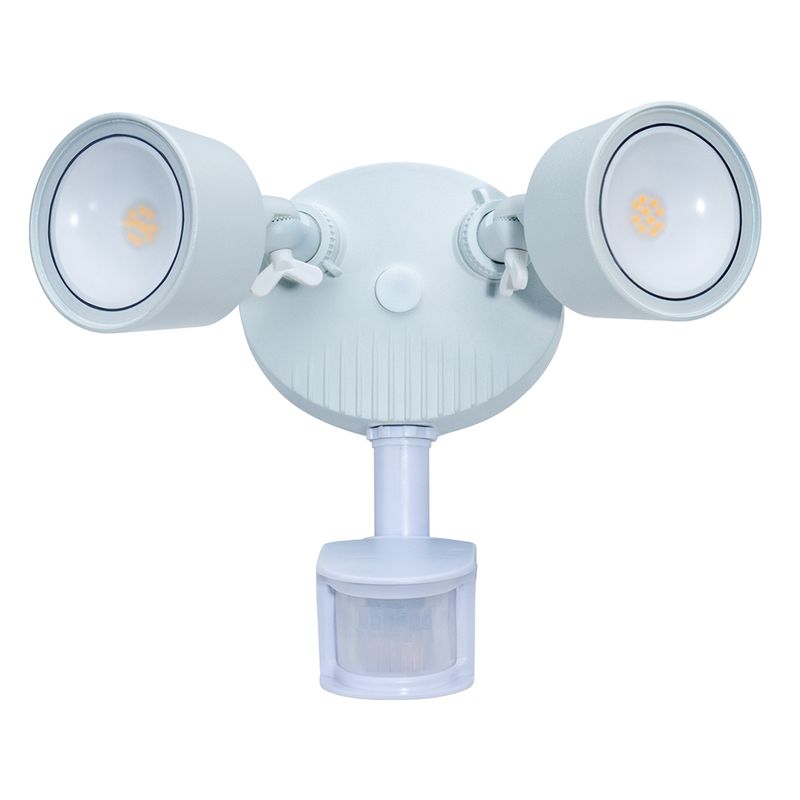 Topaz 24W Security 2-Head Flood Light 4000K White with Motion Sensor