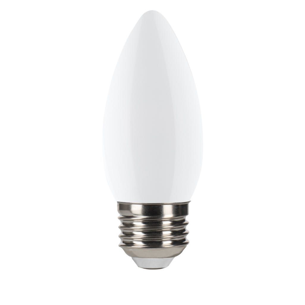 LED Filament Bullet B11 Bulb Medium (E26) Base 3000K 3-Way Dim T20 2.2W, 3.3W, 5.5W 200/300/500 Lumens (60W Equiv) Frosted Gen-4 LED Filament Bullet B11 Bulb Medium (E26) Base 3000K 3-Way Dim T20 2.2W, 3.3W, 5.5W 200/300/500 Lumens (60W Equiv) Frosted Gen-4