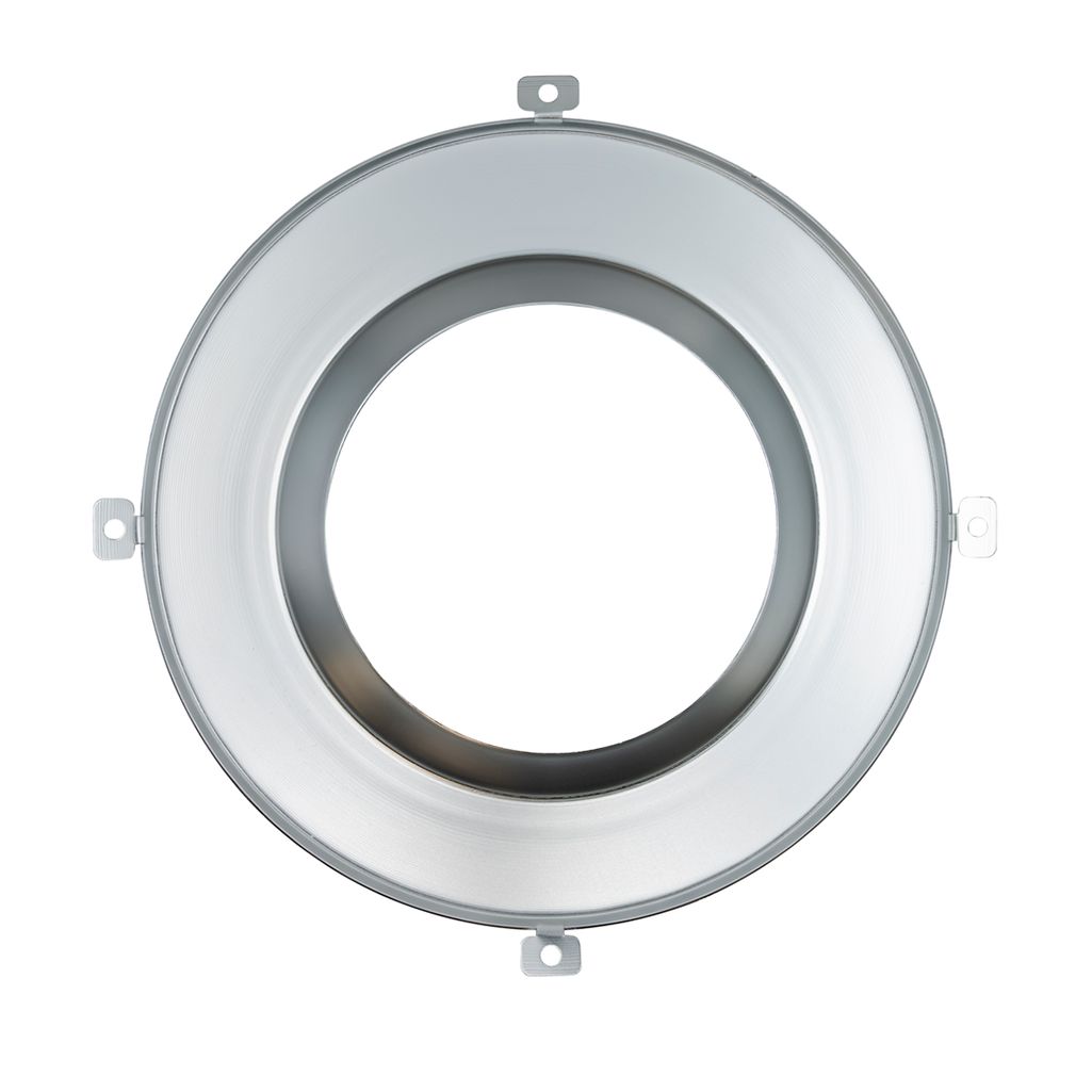Topaz 6in Matte Silver Smooth Trim for CDL Integrated Driver Commercial Downlight