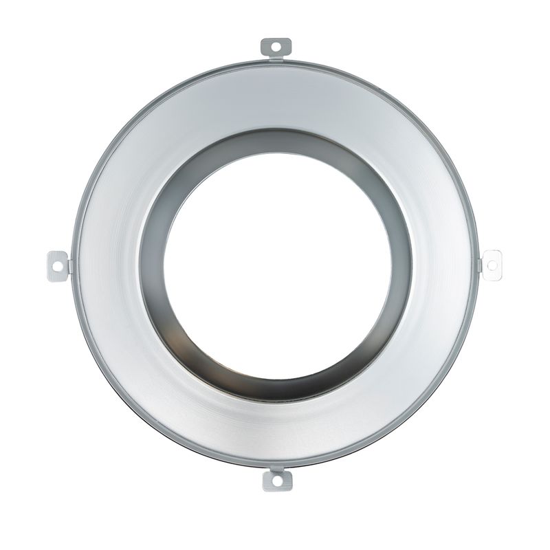 Topaz 6in Matte Silver Smooth Trim for CDL Integrated Driver Commercial Downlight