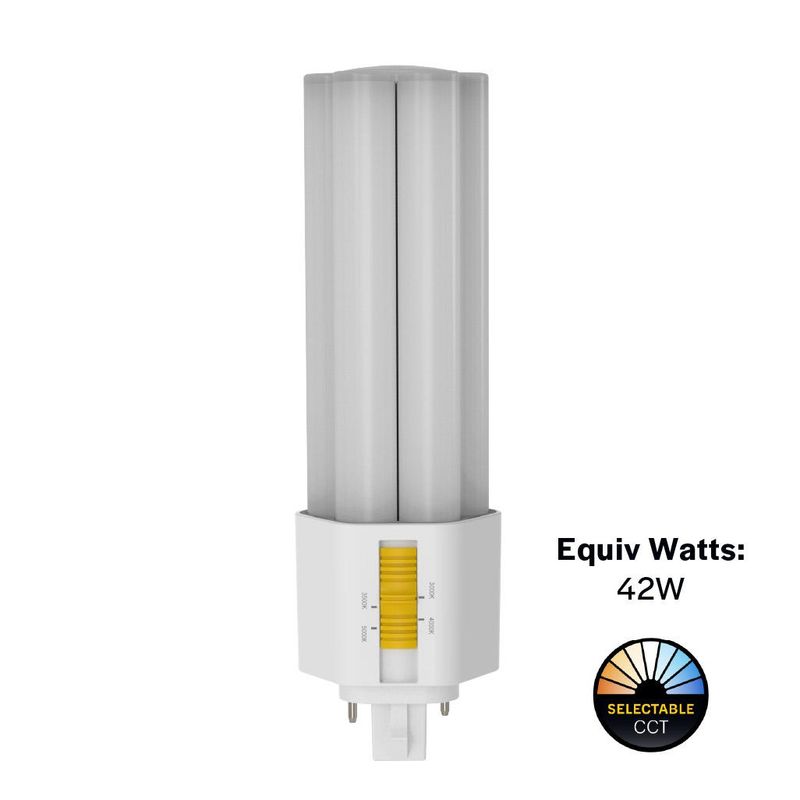 LED Triple Tube Omni-Directional Plug-In Lamp GX24D 2-Pin Base 3000K-3500K-4000K-5000K 17 Watt (42W Equivalent) Ballast Bypass Type B, Non-Dimmable LED Triple Tube Omni-Directional Plug-In Lamp GX24D 2-Pin Base 3000K-3500K-4000K-5000K 17 Watt (42W Equivalent) Ballast Bypass Type B, Non-Dimmable
