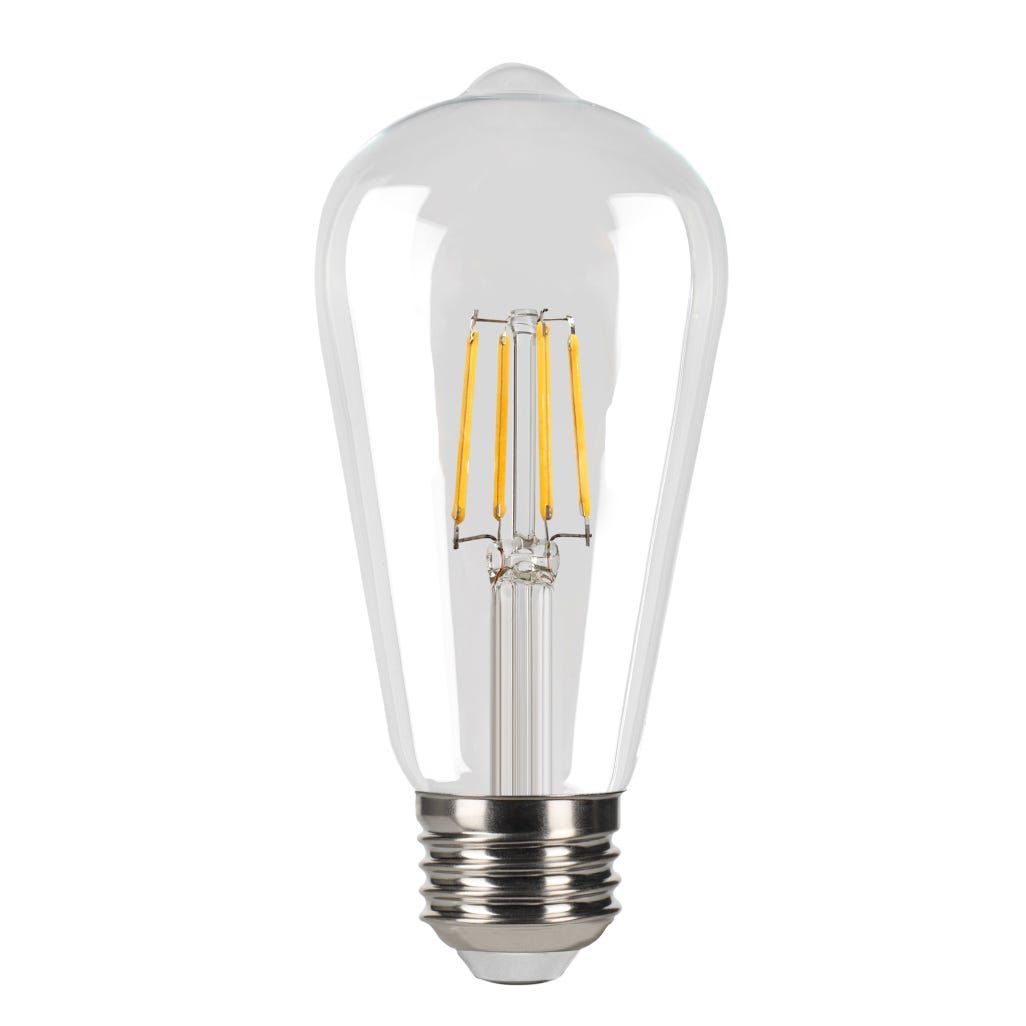 LED Filament Vintage ST19 Bulb Medium (E26) Base 2700K 5W 500 Lumens (60W Equiv) Clear Dimmable T20 Gen-4 LED Filament Vintage ST19 Bulb Medium (E26) Base 2700K 5W 500 Lumens (60W Equiv) Clear Dimmable T20 Gen-4