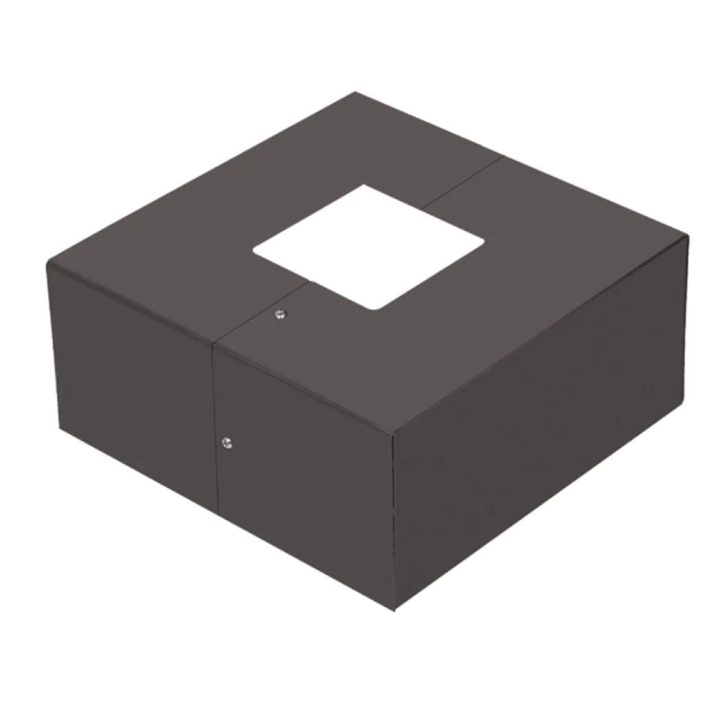 Replacement 4in Square Base Cover for Pole Mount (2-piece for easy installation) - Included with Pole Kit