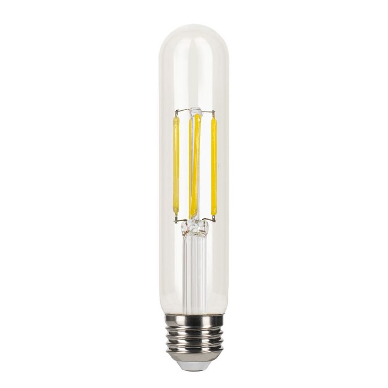 LED Filament Tube 6.5in T10 Bulb Medium (E26) Base 3000K 8.8W 800 Lumens (60W Equiv) Clear Dimmable T20 Gen-4