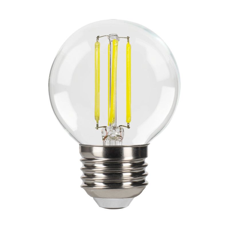 LED Filament Globe G16.5 Bulb Medium (E26) Base 5000K 5.5W 500 Lumens (60W Equiv) Clear Dimmable T20/T24 Gen-4