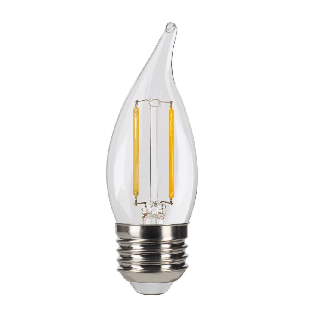 LED Filament Flame Tip CA11 Bulb Medium (E26) Base 2700K 3.3W 300 Lumens (40W Equiv) Clear Dimmable T20 Gen-4 LED Filament Flame Tip CA11 Bulb Medium (E26) Base 2700K 3.3W 300 Lumens (40W Equiv) Clear Dimmable T20 Gen-4