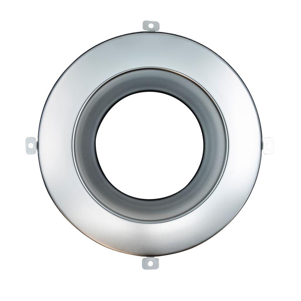 Topaz 8in Matte Silver Smooth Trim for CDL Integrated Driver Commercial Downlight