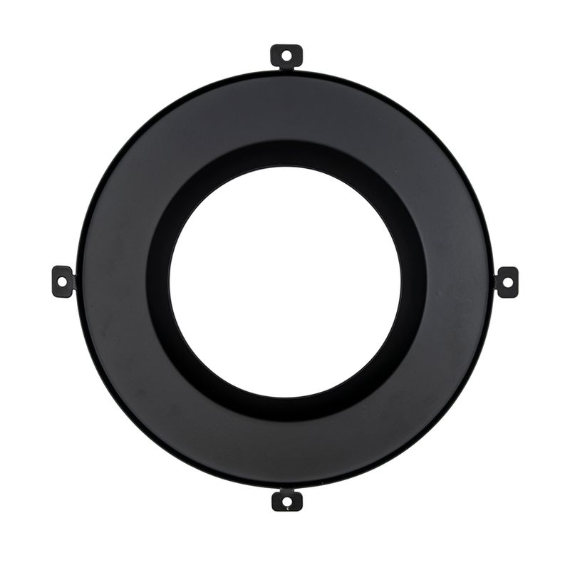 Topaz 6in Matte Black Smooth Trim for CDL Integrated Driver Commercial Downlight