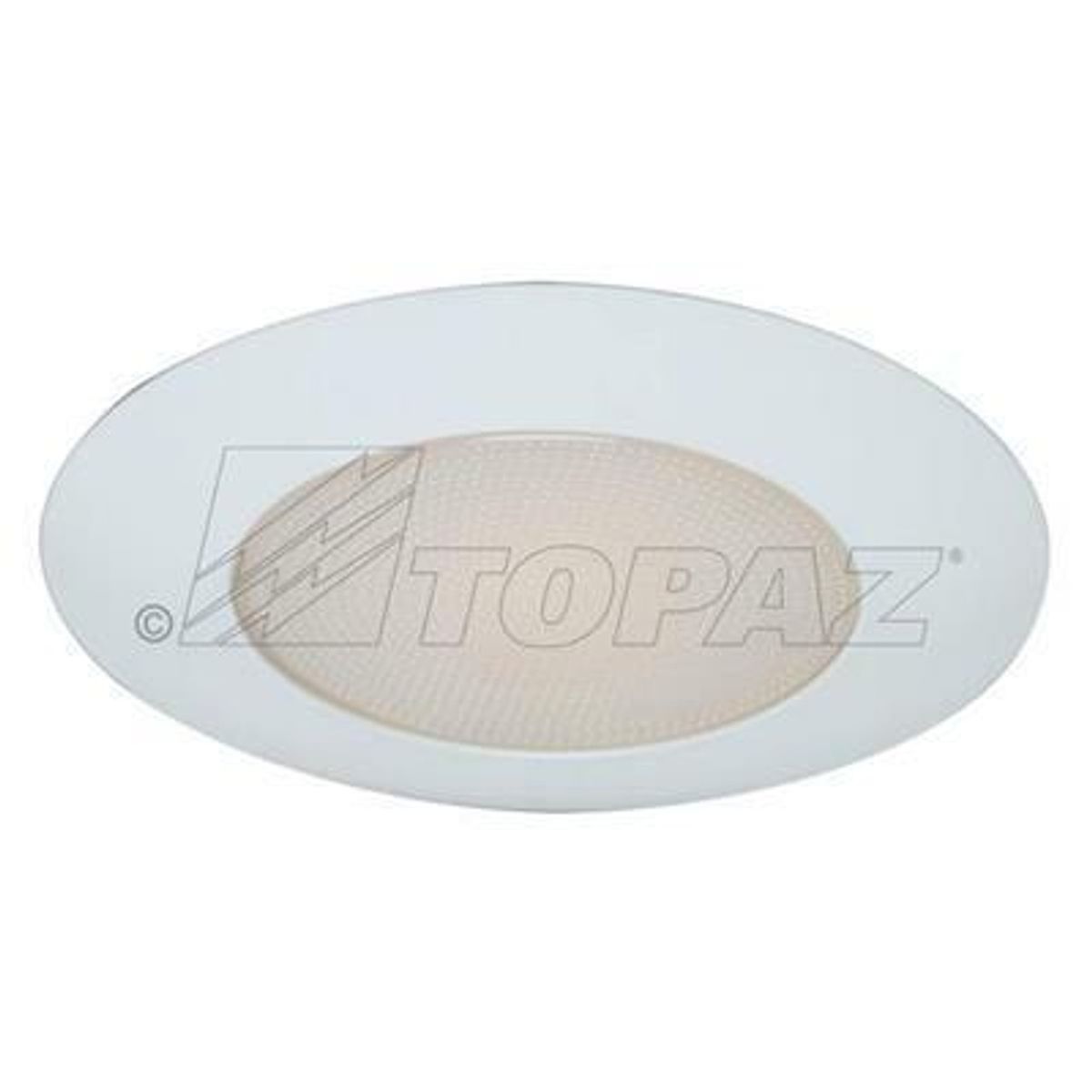 Topaz 6in Can Trim Albalite Lens White Plastic Shower Ring (no reflector) Uses A19Lamps or LED Equiv