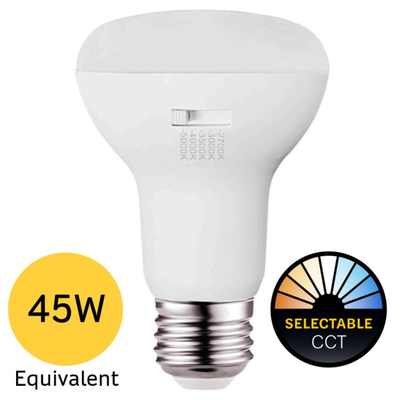 LED BR20 Flood (110D) Color Selectable 2700K-5000K 6W 525 Lumens (45W Equiv) Dimmable T20