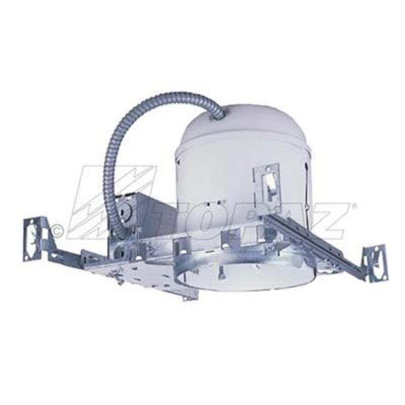 Topaz New Construction Housing-Can 6in Line Voltage IC Rated and Not-AT Galvanized Steel E26 Socket 120V (sold in Multiples of 6) Topaz New Construction Housing-Can 6in Line Voltage IC Rated and Not-AT Galvanized Steel E26 Socket 120V (sold in Multiples of 6)