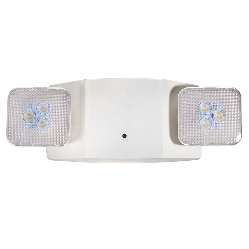 Topaz LED White Emergency Unit Adjustable 2-Head Square Lights with 90-min Battery Backup Thermoplastic Topaz LED White Emergency Unit Adjustable 2-Head Square Lights with 90-min Battery Backup Thermoplastic