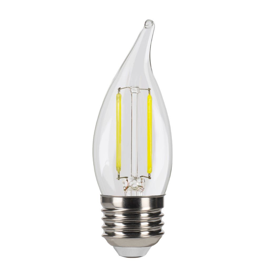 LED Filament Flame Tip CA11 Bulb Medium (E26) Base 5000K 3.3W 300 Lumens (40W Equiv) Clear Dimmable T20 Gen-4 LED Filament Flame Tip CA11 Bulb Medium (E26) Base 5000K 3.3W 300 Lumens (40W Equiv) Clear Dimmable T20 Gen-4