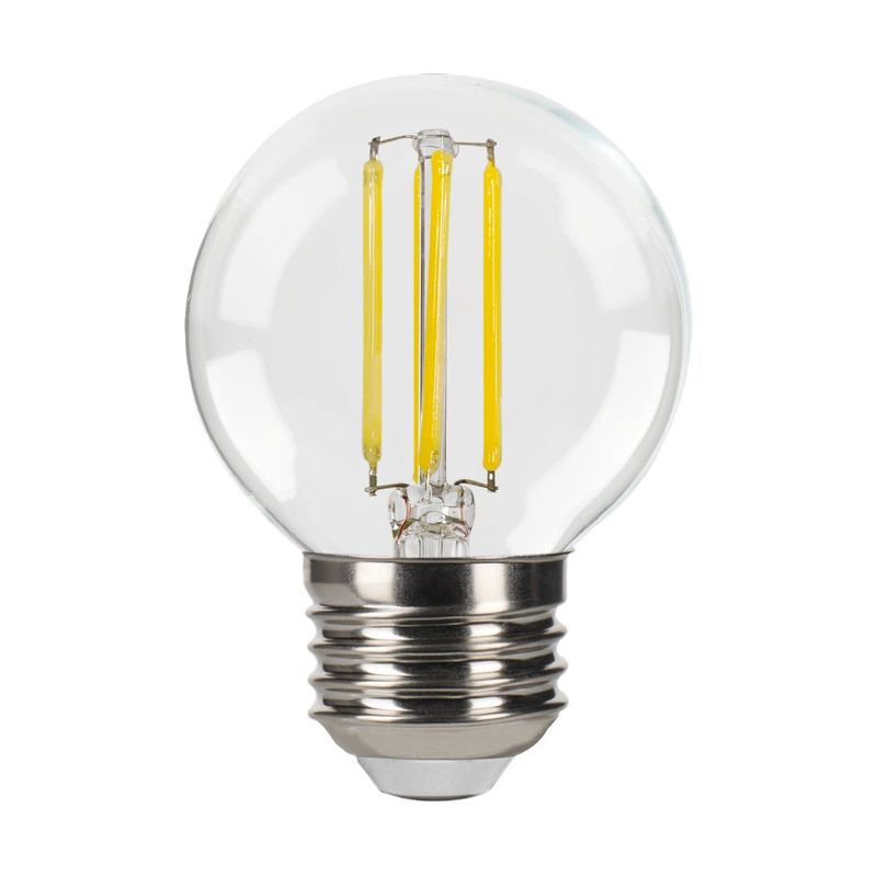 LED Filament Globe G16.5 Bulb Medium (E26) Base 3000K 5.5W 500 Lumens (60W Equiv) Clear Dimmable T20/T24 Gen-4