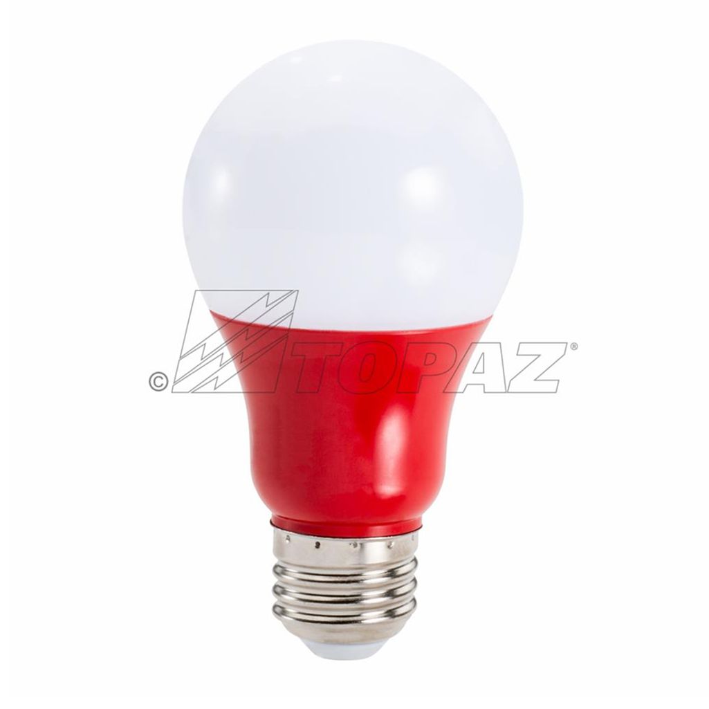 Topaz LED A19 Red Bulb 2.5W 70lm E26 Base Topaz LED A19 Red Bulb 2.5W 70lm E26 Base