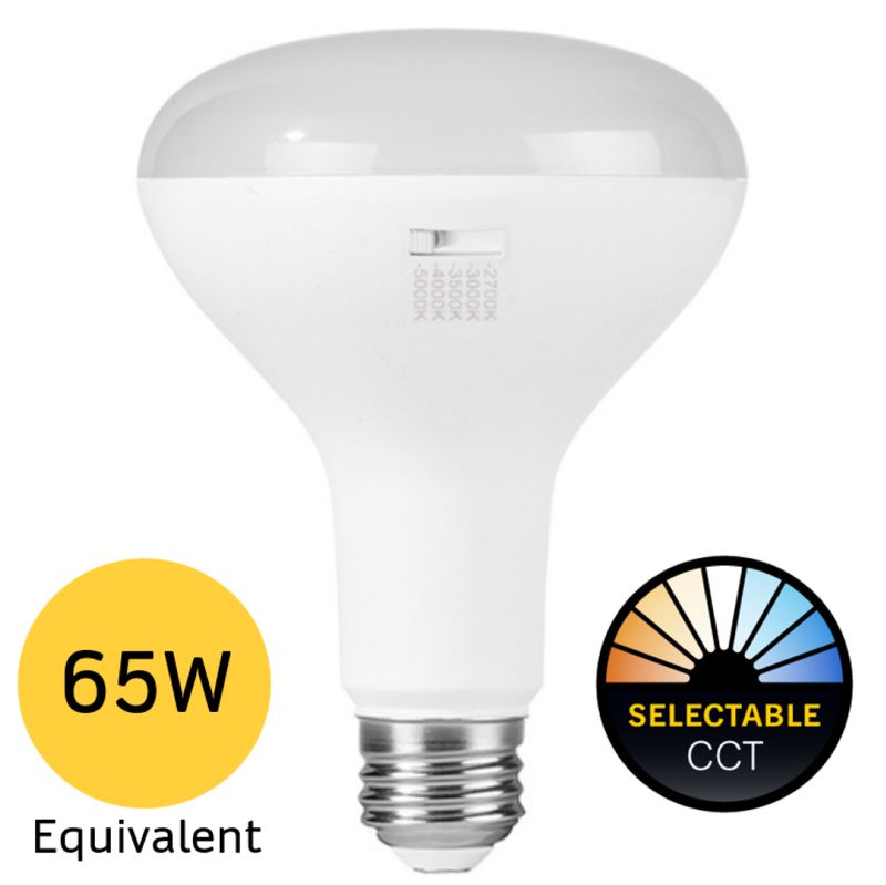LED BR30 Flood (110D) Color Selectable 2700K-5000K 8.5W 700 Lumens (65W Equiv) Dimmable T20