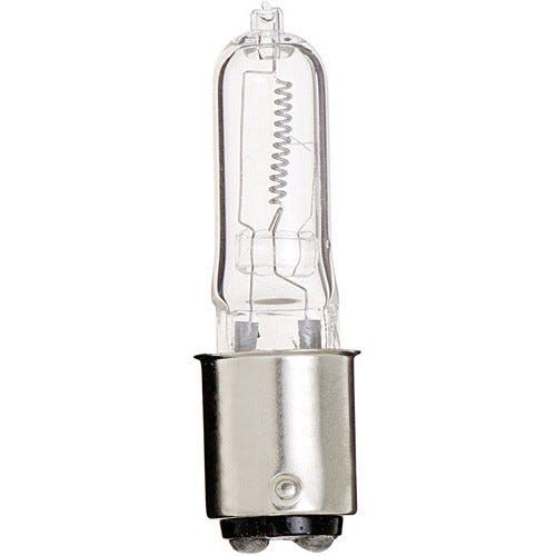 Single Ended JD-Type Halogen Clear T4 Bulb 130V 100W 2950K BA15D Base 1700 Lumens 2000 Avg Life 99 CRI Dimmable