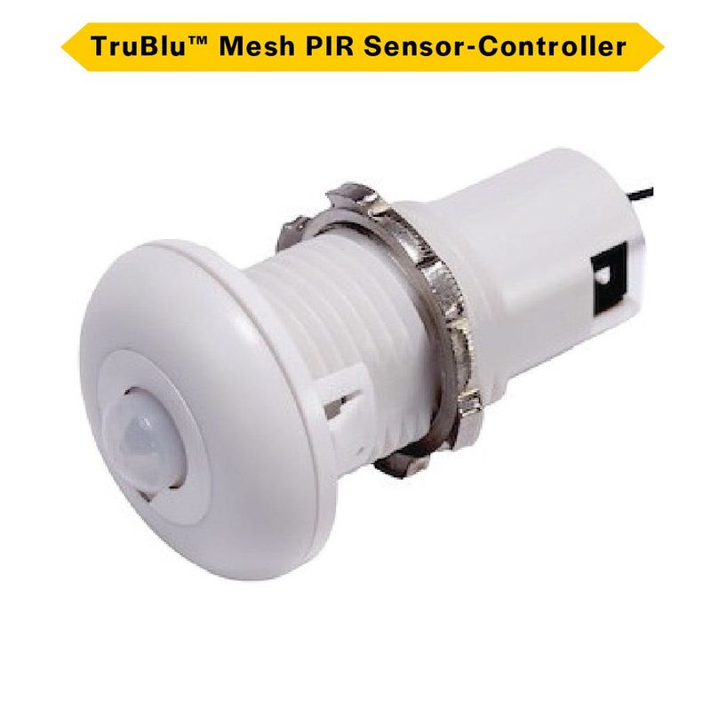 TruBlu Mesh Compact PIR Sensor Controller Screw Base for Knock-out 12-24VDC 0-10 Dimming 8-15Ft Mount Height TruBlu Mesh Compact PIR Sensor Controller Screw Base for Knock-out 12-24VDC 0-10 Dimming 8-15Ft Mount Height
