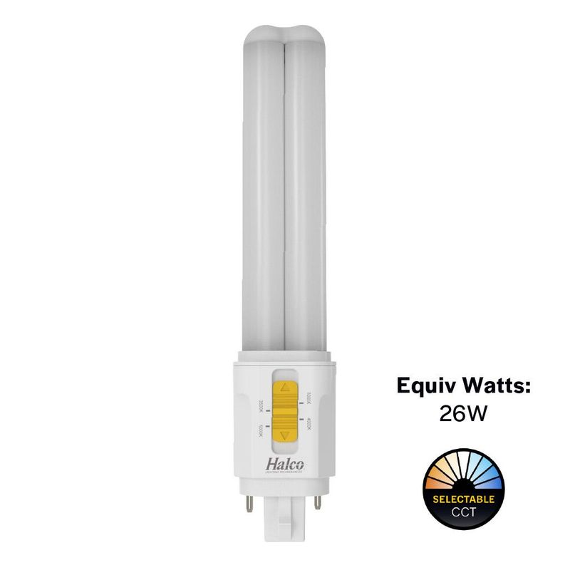 LED Double Tube Omni-Directional Plug-In Lamp G24D 2-Pin Base 3000K-3500K-4000K-5000K 9 Watt (26W Equivalent) Hybrid Type A (Magnetic Ballast) - Type B, Non-Dimmable LED Double Tube Omni-Directional Plug-In Lamp G24D 2-Pin Base 3000K-3500K-4000K-5000K 9 Watt (26W Equivalent) Hybrid Type A (Magnetic Ballast) - Type B, Non-Dimmable