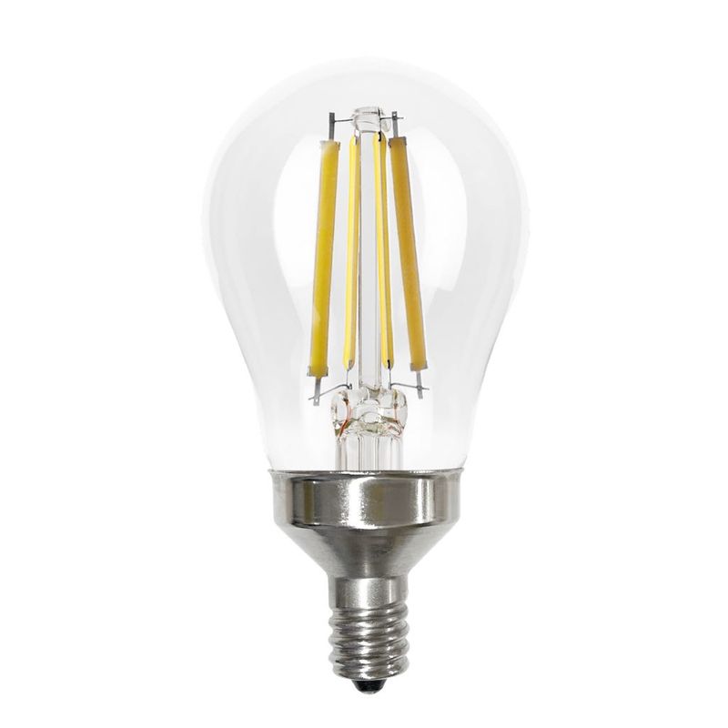 LED Filament A15 Bulb Candelabra (E12) Base 3000K 8.8W 800 Lumens (60W Equiv) Clear Dimmable T20 Gen-4