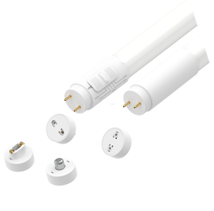 VersaConnect LED T8 96in (2 X 48in) 42 Watt Color Selectable 3000K-3500K-4000K-5000K-6500K Type B (Ballast Bypass) with FA8 and R17D End Caps Coated Glass VersaConnect LED T8 96in (2 X 48in) 42 Watt Color Selectable 3000K-3500K-4000K-5000K-6500K Type B (Ballast Bypass) with FA8 and R17D End Caps Coated Glass