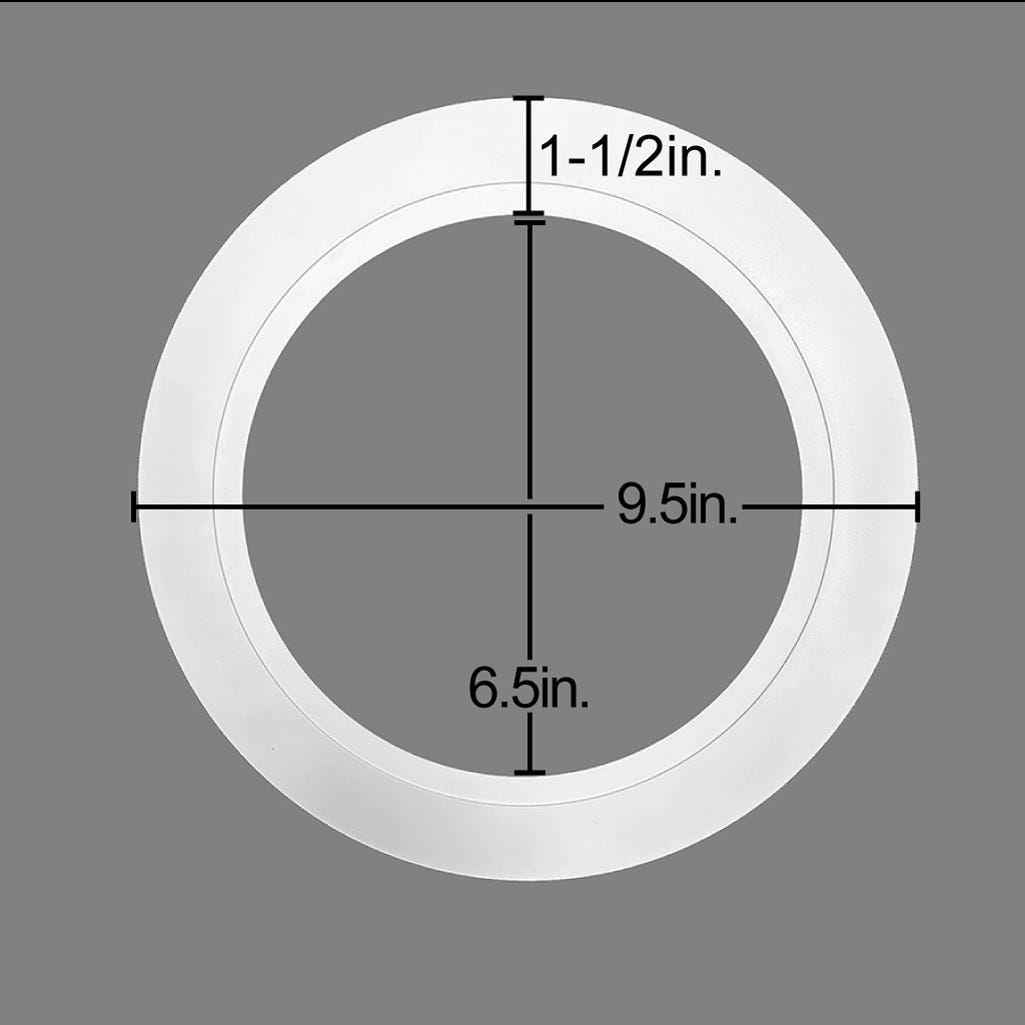 ProLED Select Retrofit Downlight 6 Goof Ring for 6in to 8in Downlight (9.5in Diameter, 1.5in wide) ProLED Select Retrofit Downlight 6 Goof Ring for 6in to 8in Downlight (9.5in Diameter, 1.5in wide)