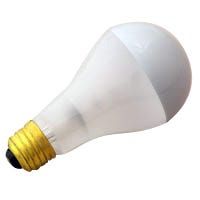 A19 Incandescent Silver Bowl Bulb 100W 2700K Medium (E26) Base 130V Frosted Dimmable