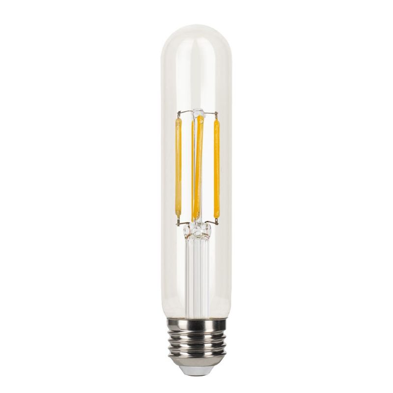 LED Filament Tube 6.5in T10 Bulb Medium (E26) Base 2700K 8.8W 800 Lumens (60W Equiv) Clear Dimmable T20 Gen-4