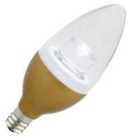 LED Bullet (B11) Chandelier Bulb Brass Candelabra (E12) Base 120V 180 Lumen 25000 hours 82 CRI Dimmable