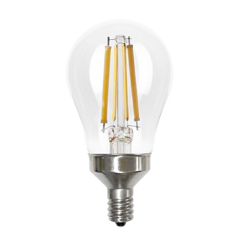 LED Filament A15 Bulb Candelabra (E12) Base 2700K 8.8W 800 Lumens (60W Equiv) Clear Dimmable T20 Gen-4