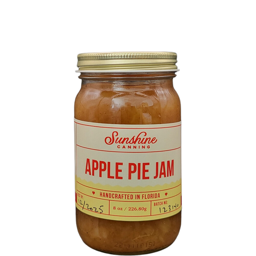 Handcrafted Artisan Apple Pie Jam: Perfect for Waffles, Cheese, Desserts, and Oatmeal