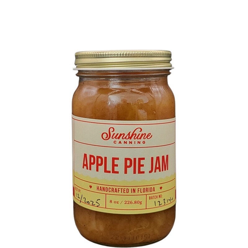 Handcrafted Artisan Apple Pie Jam: Perfect for Waffles, Cheese, Desserts, and Oatmeal