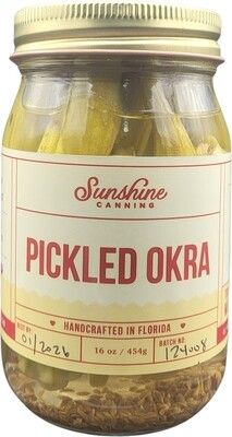 Spicy &amp; Tangy Pickled Okra: Garlic, Dill &amp; Chili Infused | Homemade Delight | Locally Handcrafted