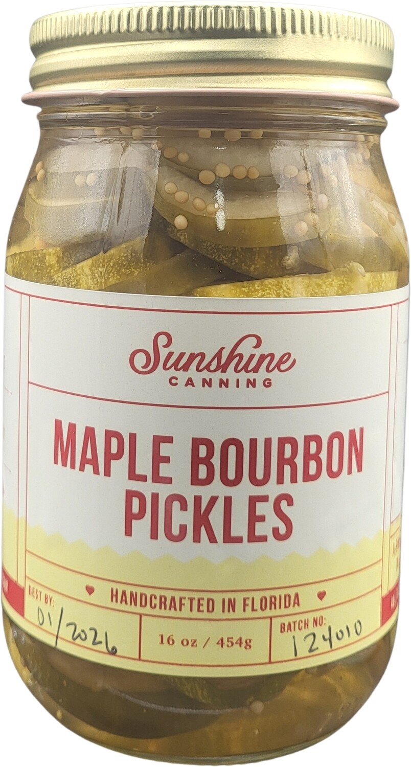 Maple Bourbon Pickle Slices | Sweet &amp; Spirited Crunch | Gourmet Snack