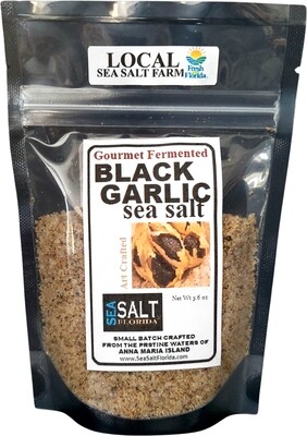 Sea Salt Florida Black Garlic Sea Salt: Gourmet Artisan Crafted Seasoning