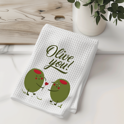 Olive You Kitchen Towel – Adorable Olive-Themed Kitchen Decor