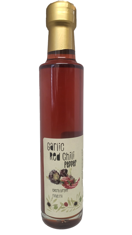 Spicy Signature Blend: Garlic &amp; Red Chili Pepper Infused Olive Oil | Bold Flavors  250ml