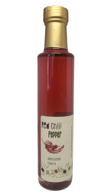 Spicy Signature Red Chili Pepper Infused Extra Virgin Olive Oil | Bold Heat &amp; Flavor - 250ml